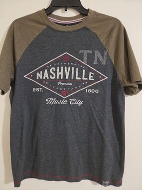 Red Thread Premium 51 Men's Small Nashville Music City Raglan Graphic Tee Shirt